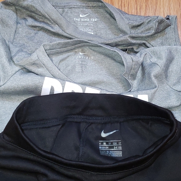 EUC Nike Girl's 4T Matching Set With 2 Shirts - Picture 3 of 3